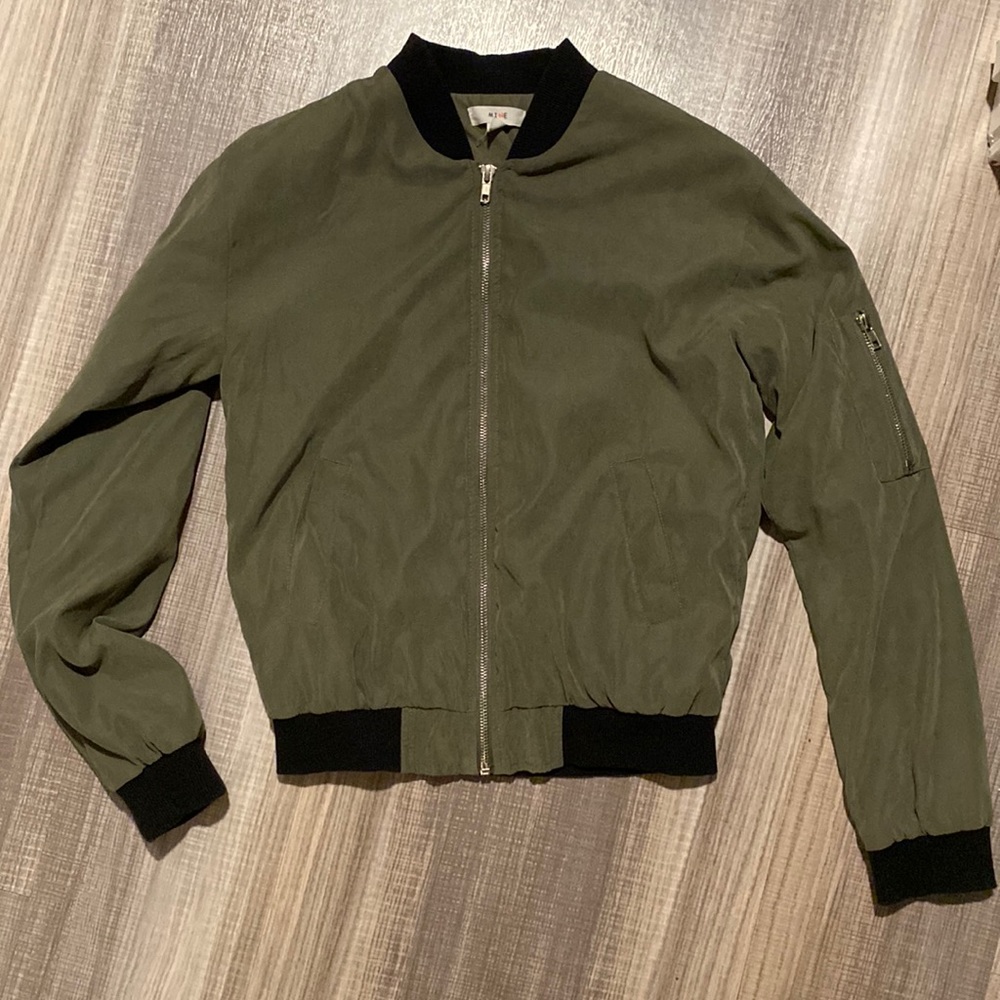 Green bomber jacket